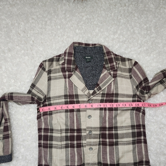 Vintage Roots Plaid Flannel Shirt Dress Xs  Tartan Cozy Tunic - Picture 11 of 15